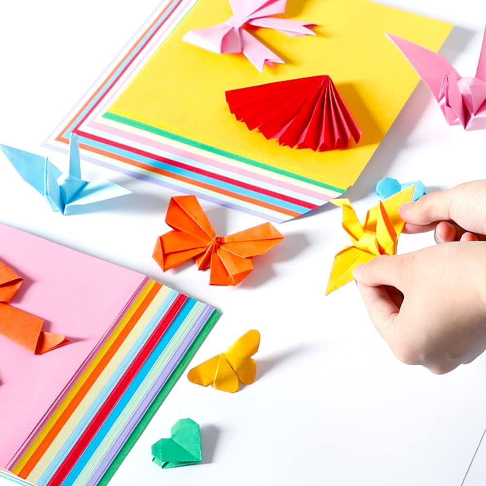 MIDUOLE Origami Paper, Pack of 200 Sheets – 20 Vivid Colors – Double Sided – 6 Inch Square, Easy Fold Paper fo - view 2